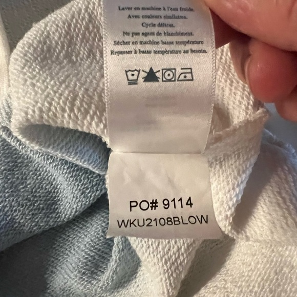 FAHERTY BLUE & WHITE OMBRÉ SWEATSHIRT SIZE MEDIUM - Picture 8 of 10